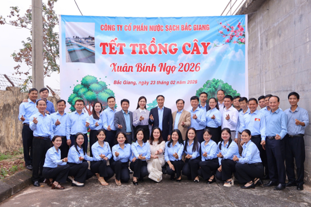 Tết trồng cây Xuân Bính Ngọ 2026 của Công ty Cổ phần Nước sạch Bắc Giang