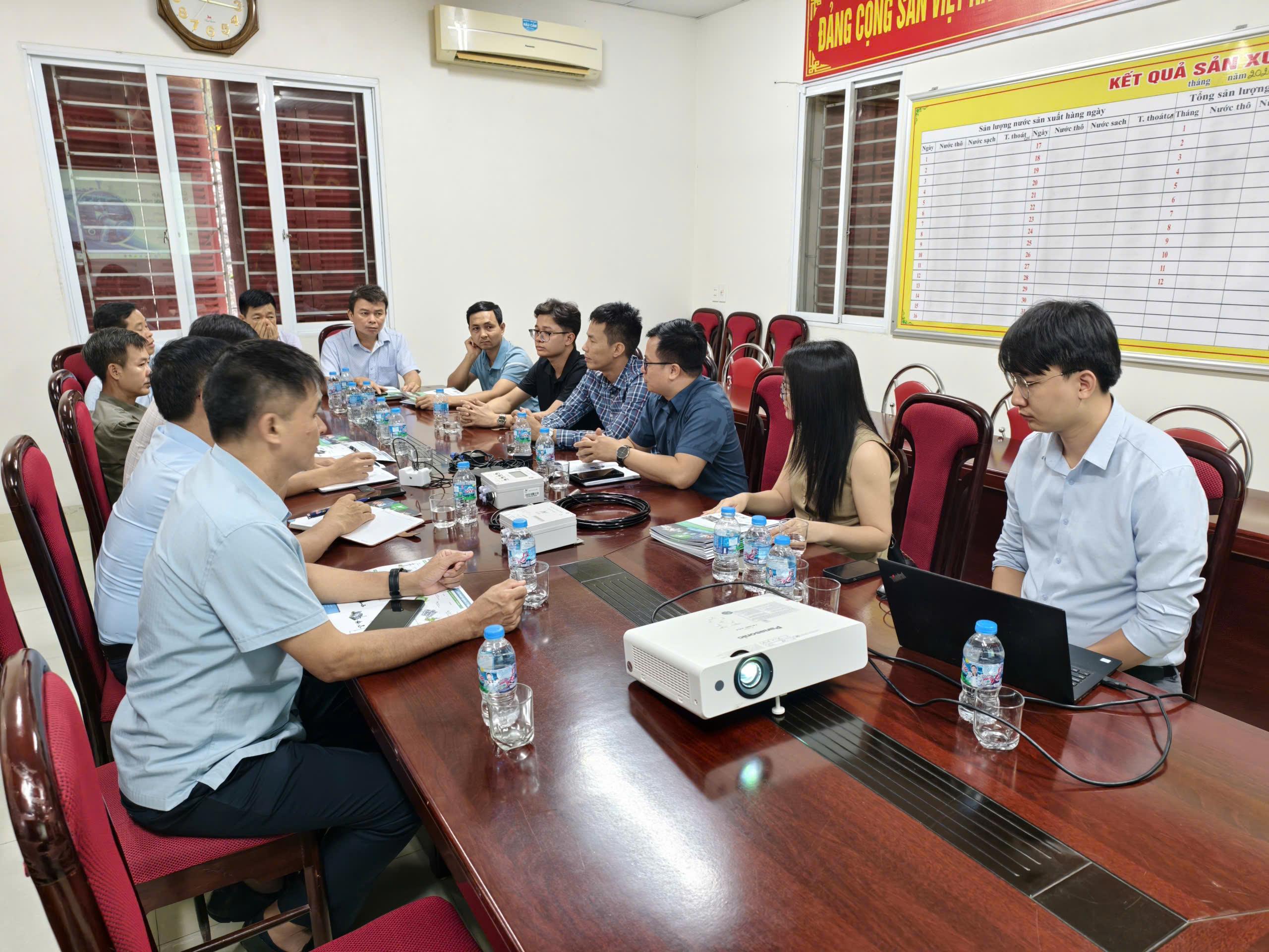 CTCP Nước sạch Bắc Giang làm việc với CTCP Sao Việt về các giải pháp quản lý nước thông minh